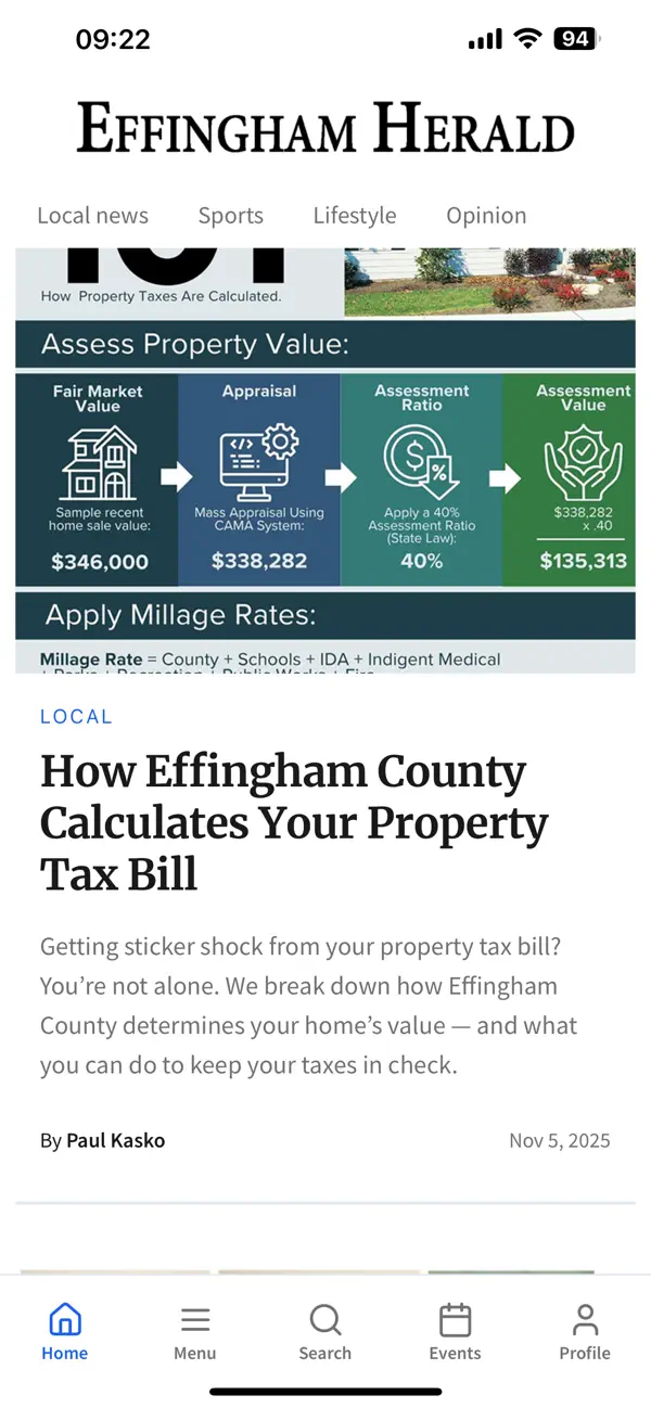 Screenshot #1 pour Effingham Herald