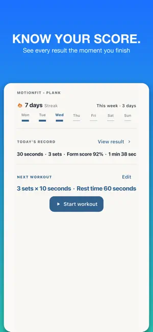 Plank Timer: MotionFit screenshot 4