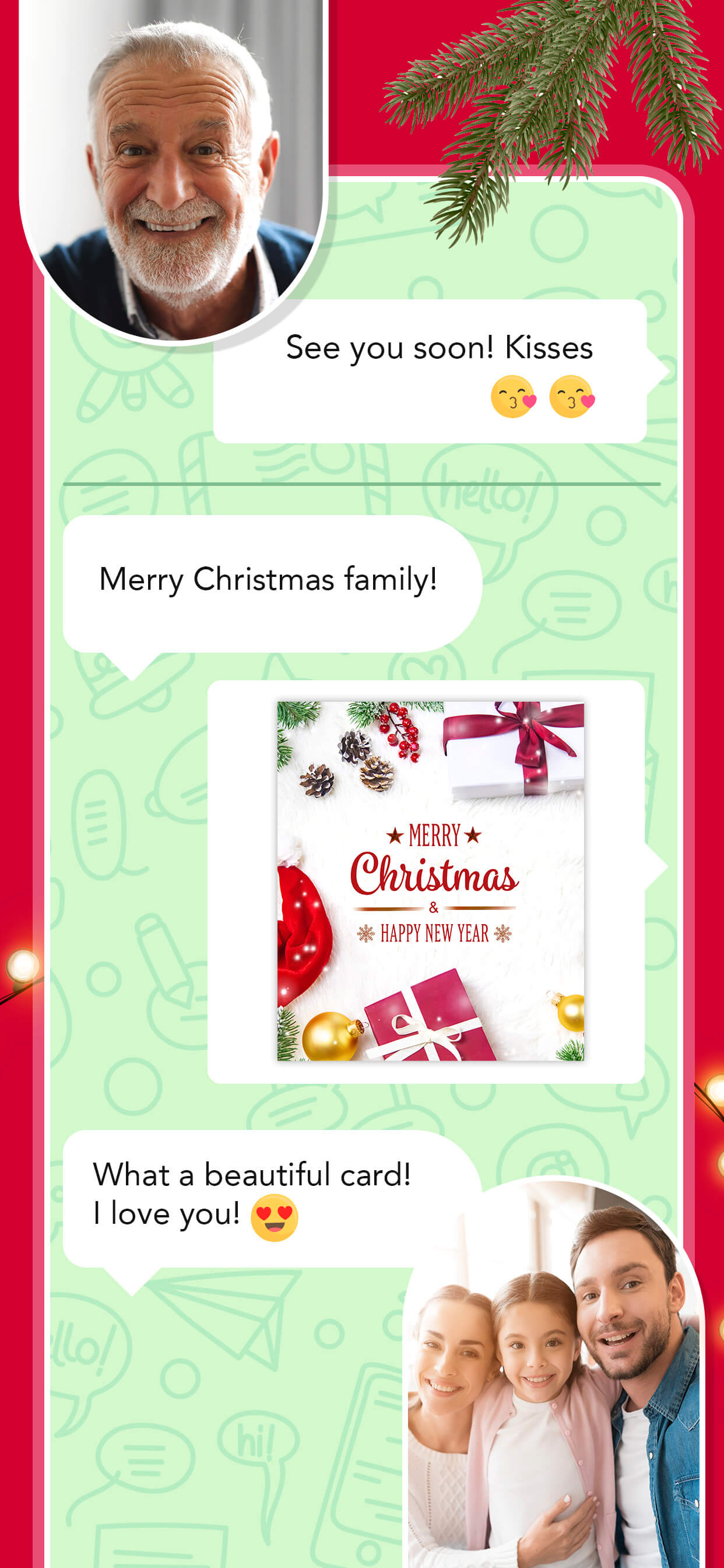 Merry christmas, greeting card screenshot 3