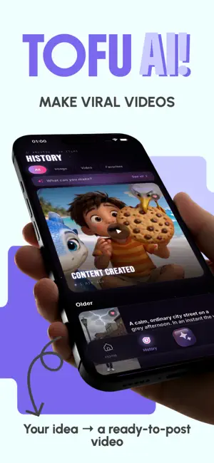 Tofu AI: Viral Video Maker screenshot 1