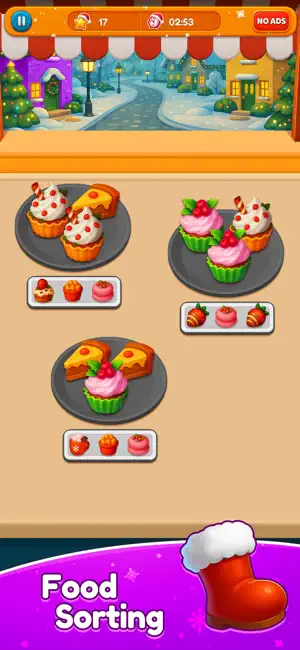 Christmas Treat Food Sort 3d screenshot 1