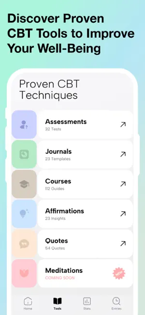 CBT - Mental Health Journal screenshot 1