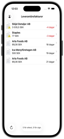 Raindance - Attestera Fakturor app screenshot