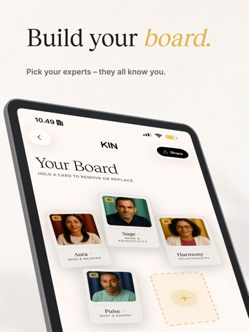Kin: AI Advisors & Journal iPad screenshot