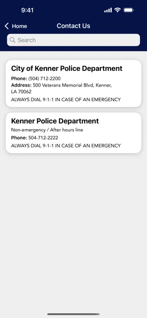 Kenner Police Department LA screenshot 2