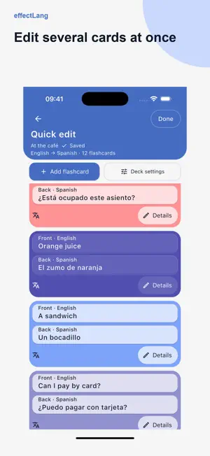 effectLang: Flashcards screenshot 3