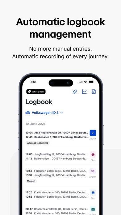 Vimcar Logbook Screenshot