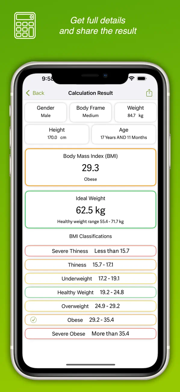Screenshot #2 pour Ideal Weight BMI الوزن المثالي