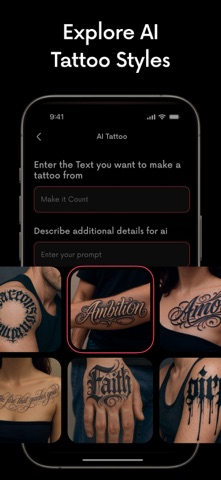 InkUp - AI Lettering tattoo screenshot