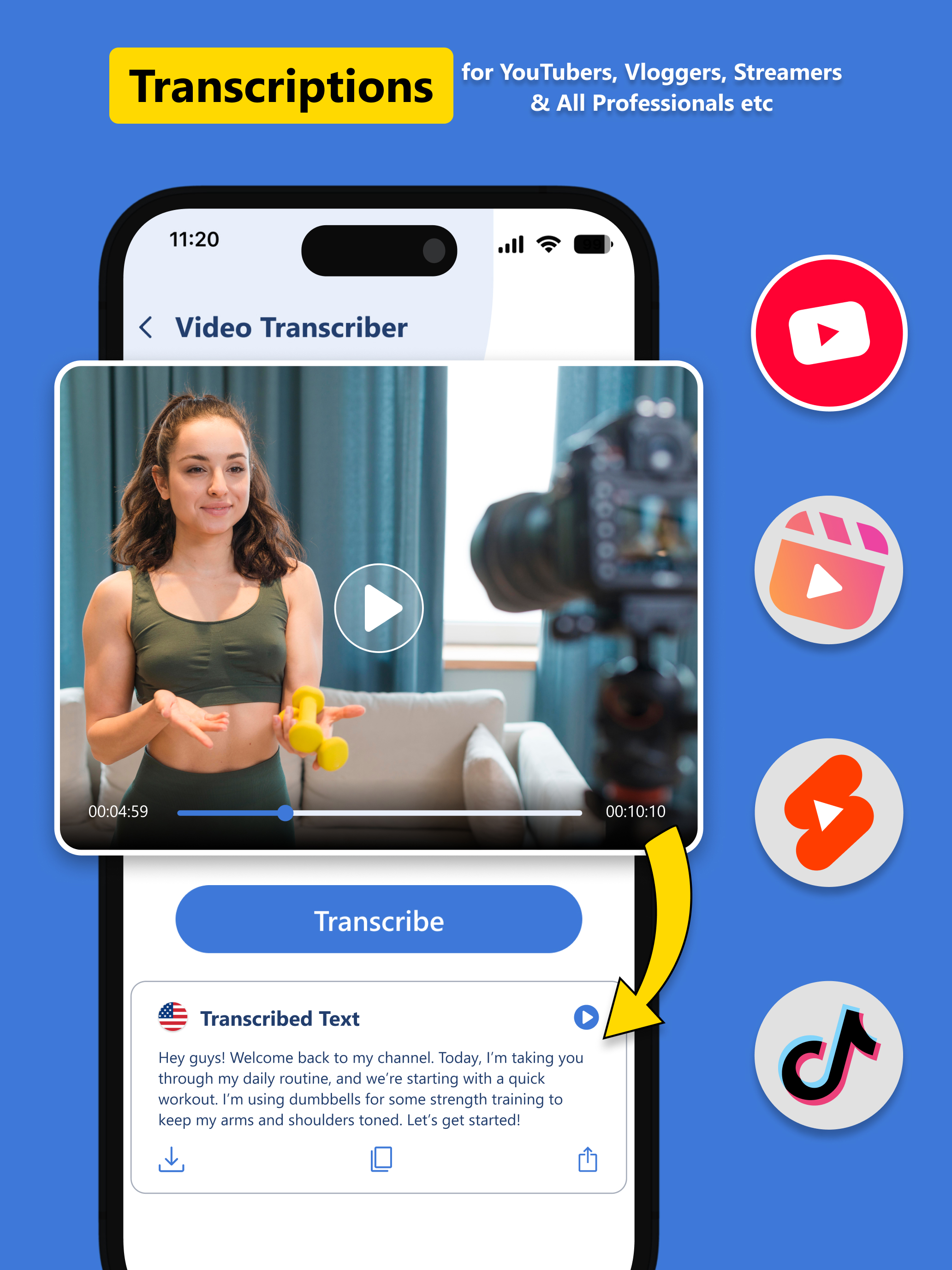 Transcribe Audio, Video, Voice
