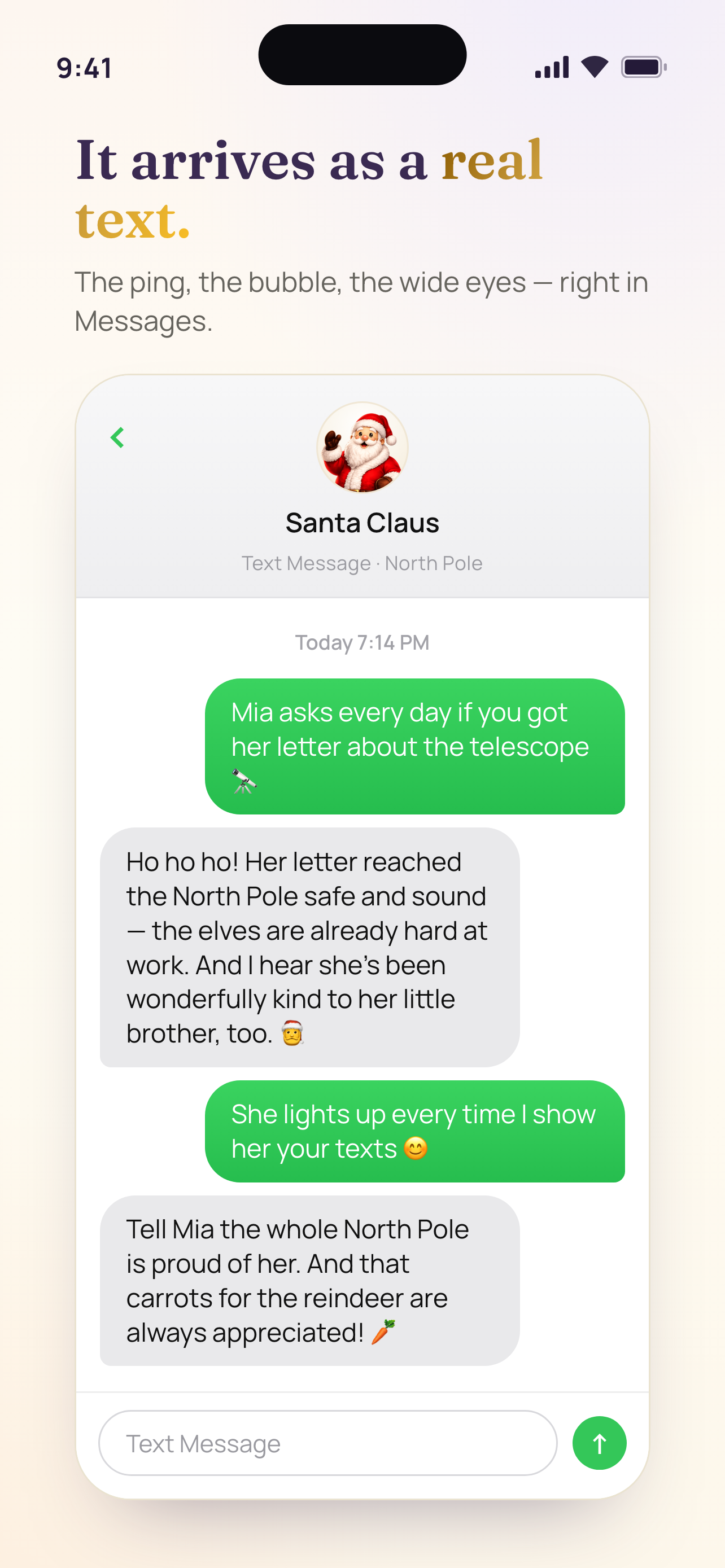 Wonderline: Text Santa screenshot 2