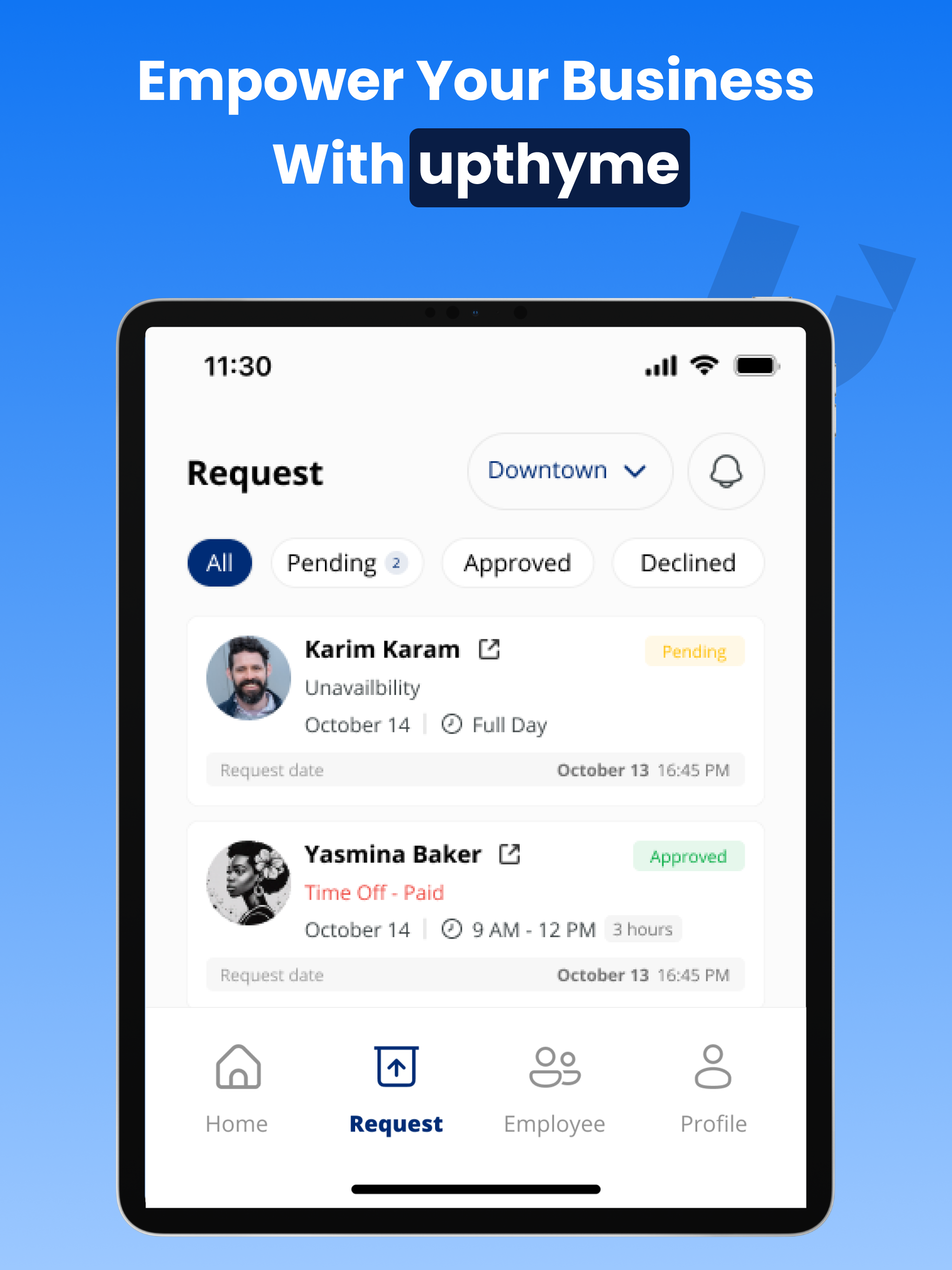 Upthyme Manager