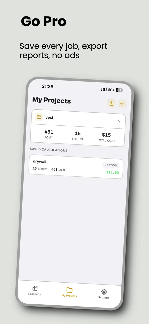 Screenshot #3 pour Pro Drywall: Sheet Estimator