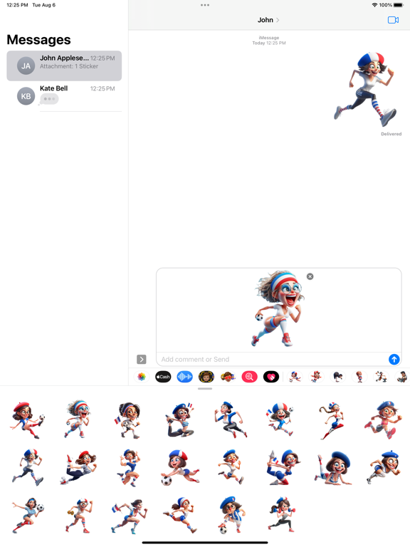 Screenshot #5 pour Sporty Frenchwoman Stickers
