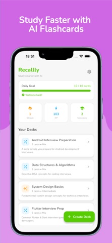 Recallly: AI Flashcards Screenshot 1 of 5