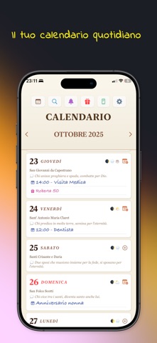 Calendario Santi screenshot