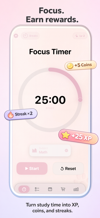 StudyQuest Focus Timer Screenshot 1 of 6