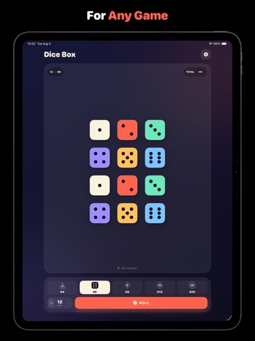 Dice Box - Quick Dice Roller iPad screenshot