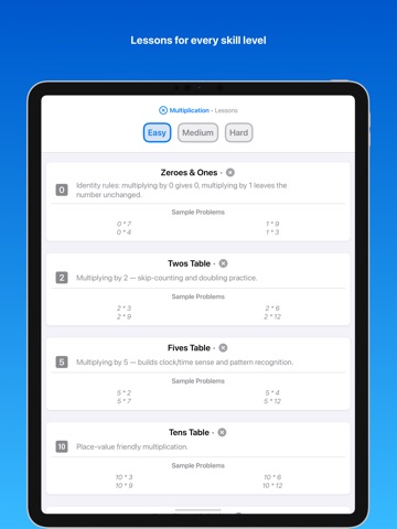 Mental Math Practice & Games iPad screenshot