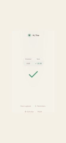 Taken - a daily log screenshot