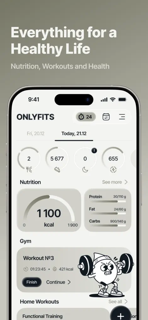 Onlyfits — Workout & Nutrition - Health & Fitness App | MWM