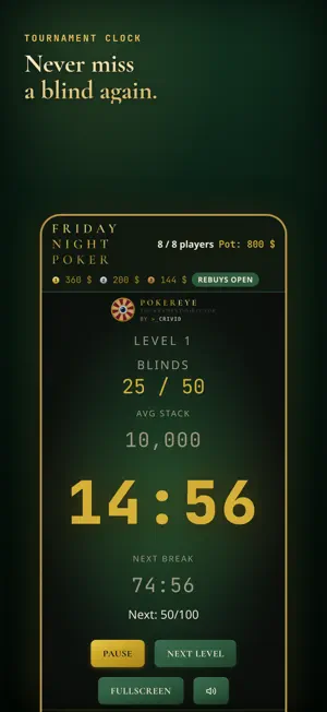 PokerEye Tournament Director screenshot 1