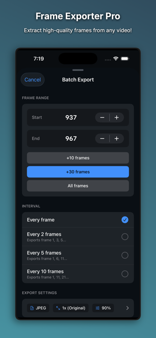 Frame Exporter Pro Screenshot 4 of 7