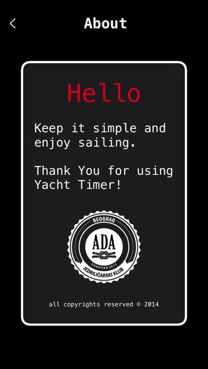 Yacht Timer