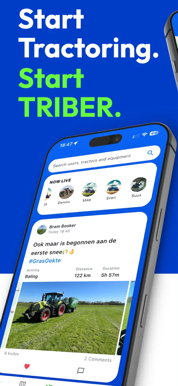 Screenshot #1 pour Triber: Tracteur & Champs GPS