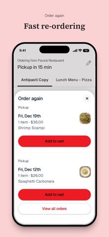 Pavesi Restaurant iPhone screenshot
