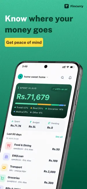 Fincurry: Family Expense App screenshot 2