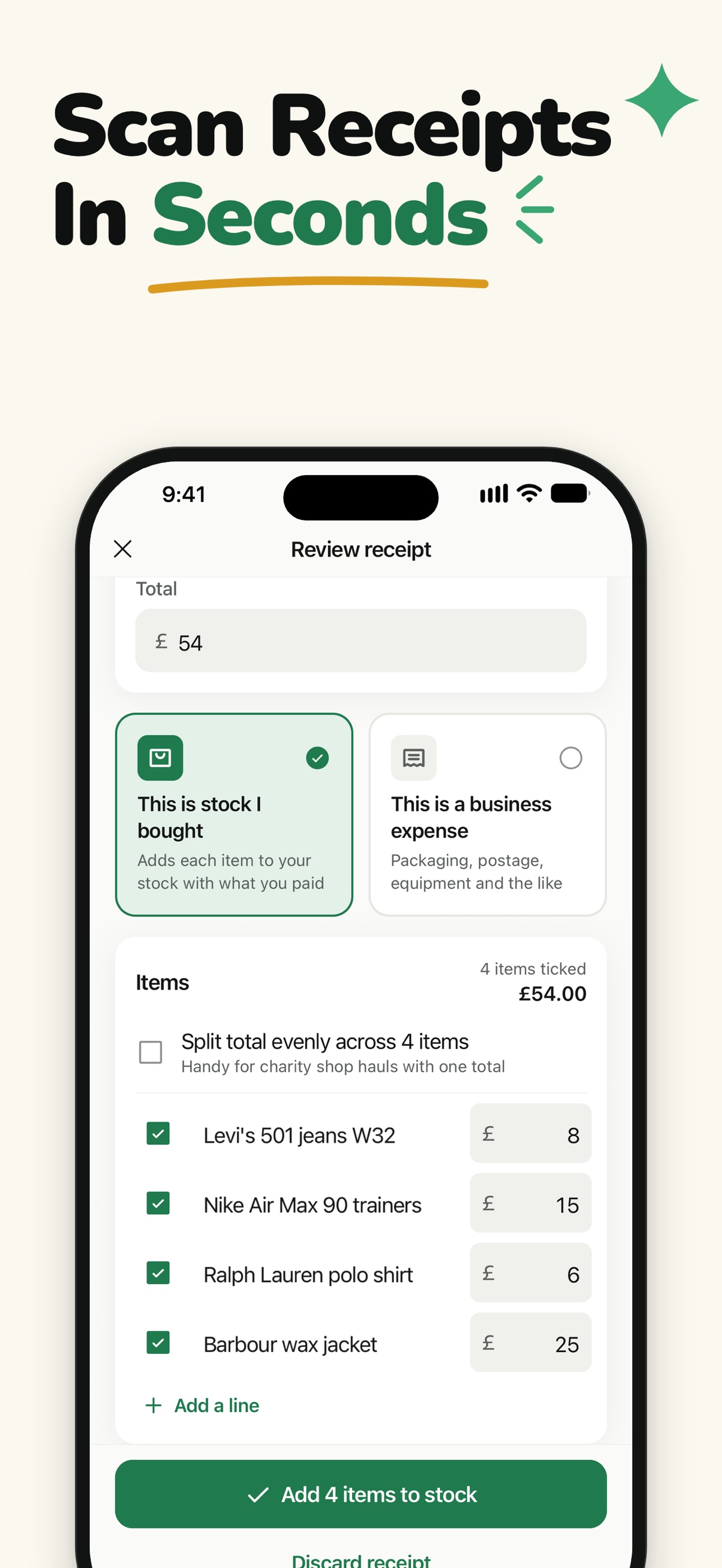 Screenshot 3 of Resold: Reseller Profit & Tax