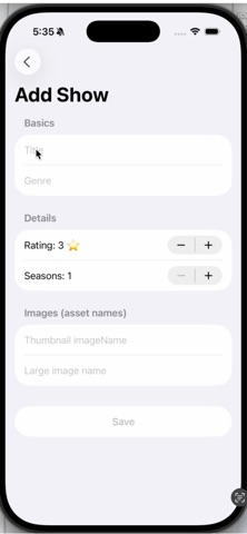 ShowTrackr Screenshot 2 of 3