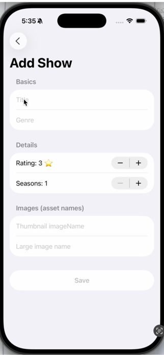 ShowTrackr Screenshot 2 of 3