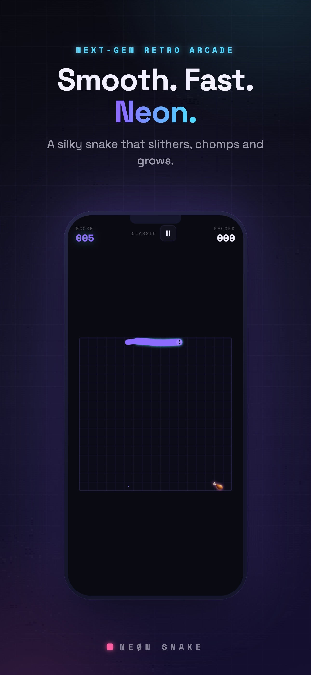 Screenshot 1 of Neon Snake — Retro Arcade