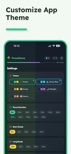 Focus Grove - Pomodoro Timer screenshot 4
