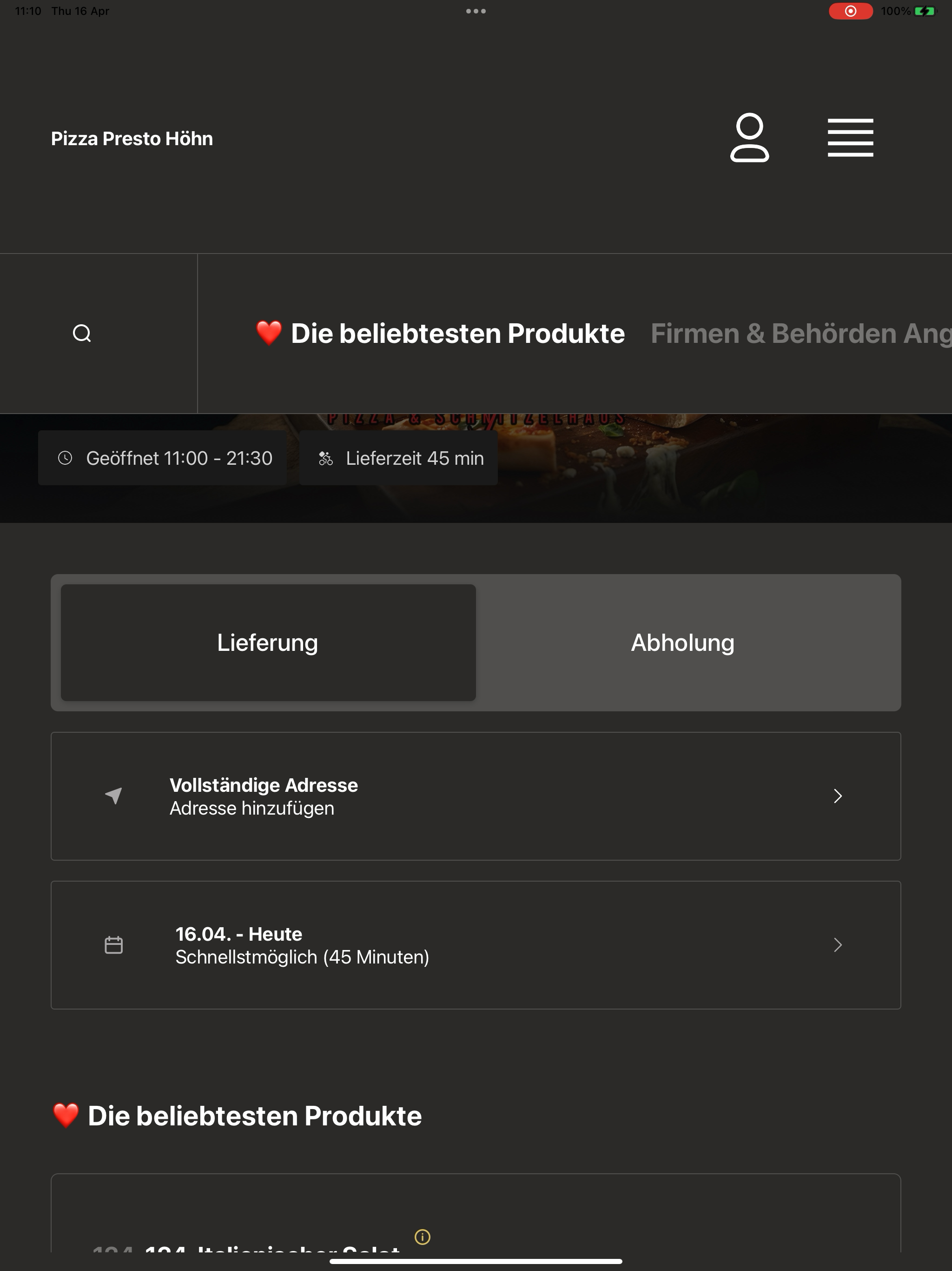 Pizza Presto Höhn screenshot 7