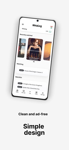 MitaLog - Movie & TV Tracker iPhone screenshot