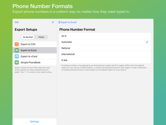 Screenshot #6 pour Exporter les contacts Pro