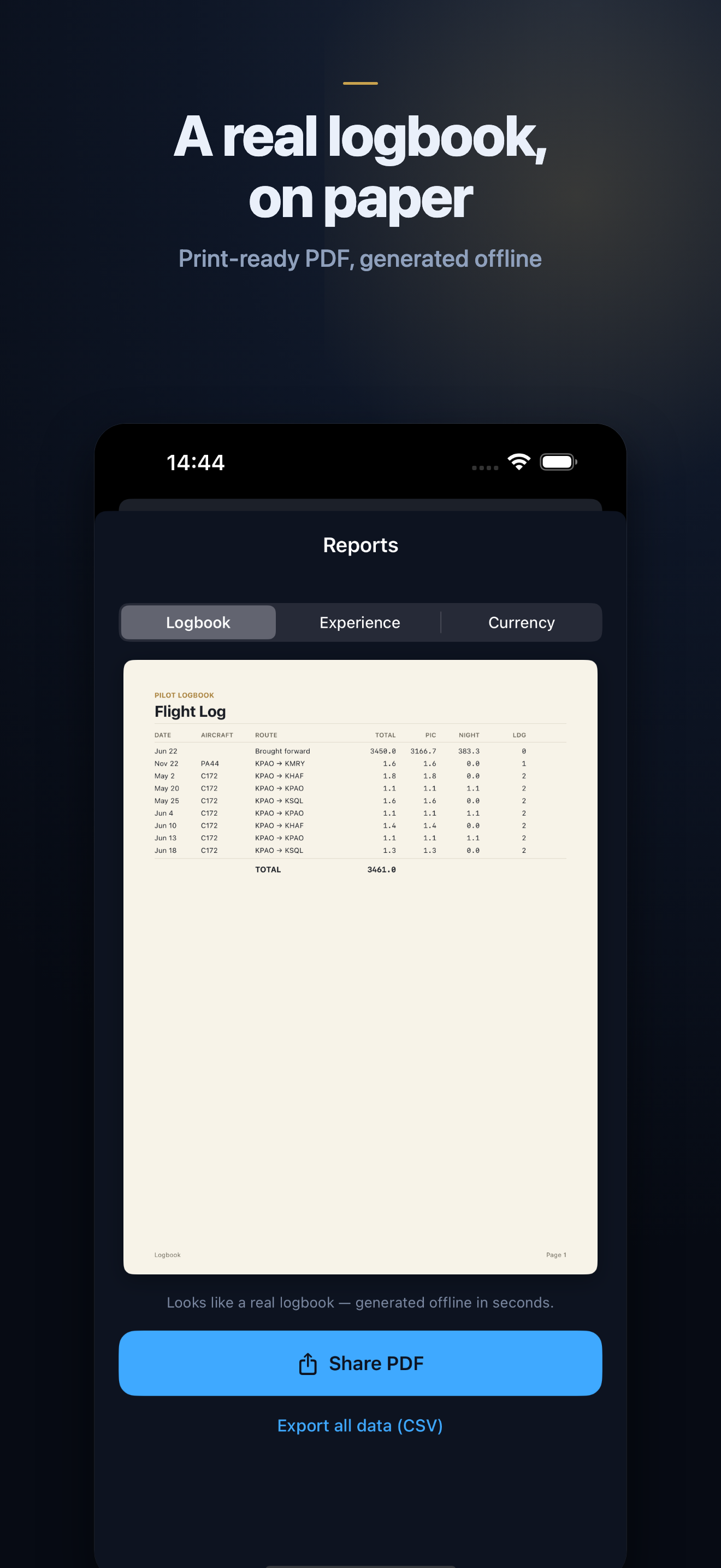 Logbook: Pilot Flight Log screenshot 4