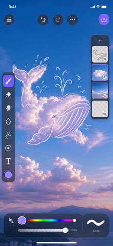 Draw on Clouds: Sky Doodle iPhone screenshot