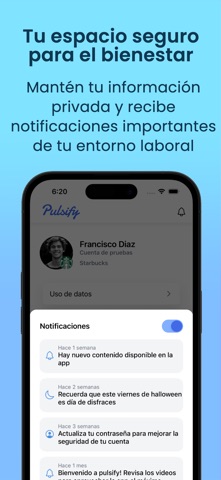 Pulsify - Tu pulso laboral iPhone screenshot