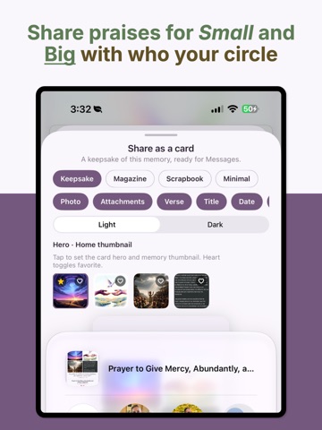 MyPraise App iPad screenshot