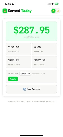 EarnedToday: Live Pay Screenshot 5 of 5