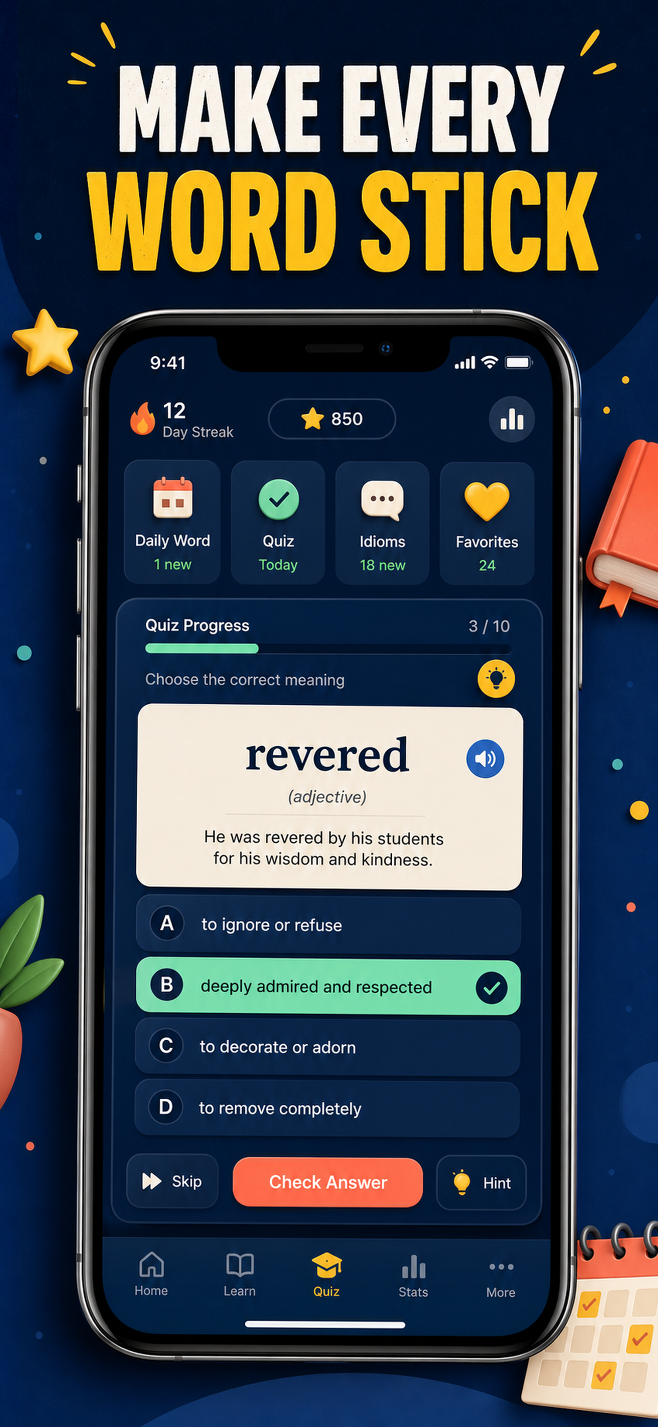 Vocabulary Builder: Word Quiz screenshot 2