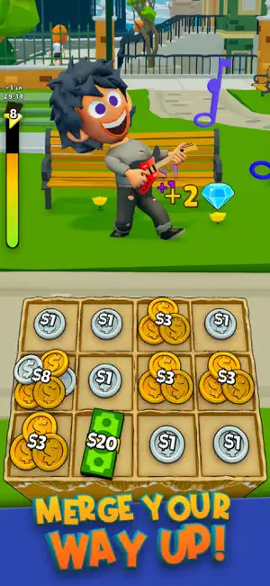Street Life 2: Merge Tap Idle screenshot 1