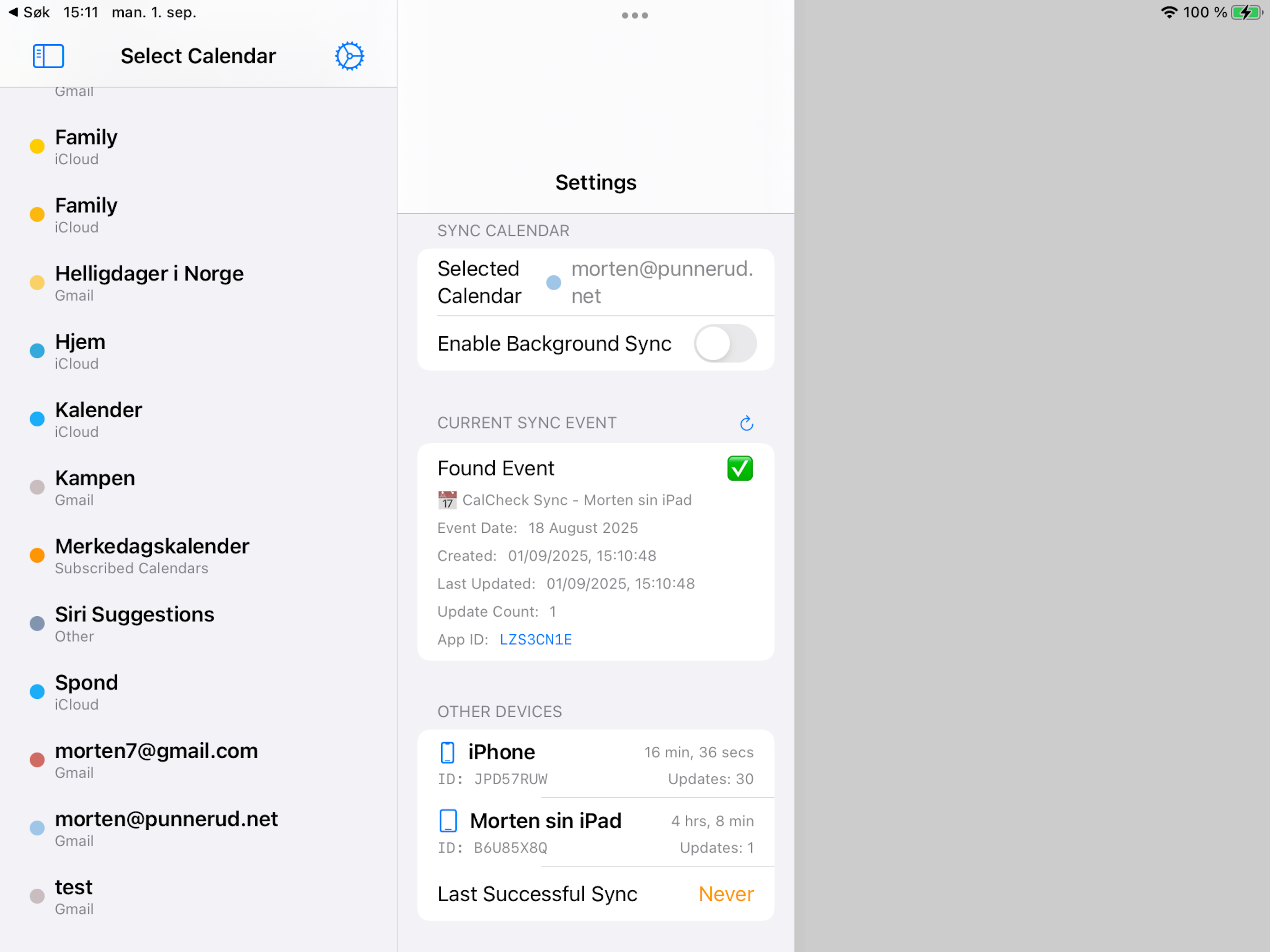 CalCheck - Calendar Sync Check