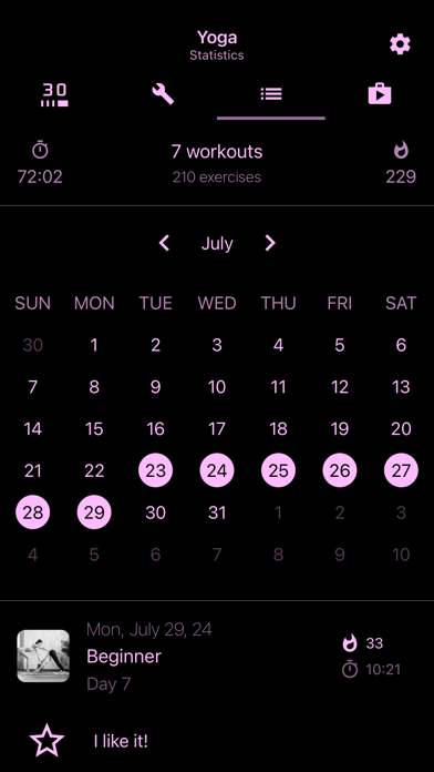 Yoga in 30 days Screenshot