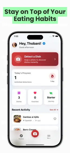 DishDetect - Recipe Finder screenshot 1