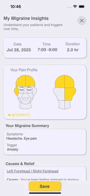 Migraine Tracker : Easy Diary screenshot 1